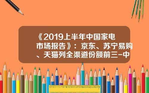 《2019上半年中国家电市场报告》：京东、苏宁易购、天猫列全渠道份额前三-中国有多少电器零售商