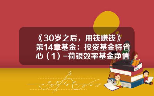 《30岁之后，用钱赚钱》第14章基金：投资基金特省心（1）-荷银效率基金净值查询