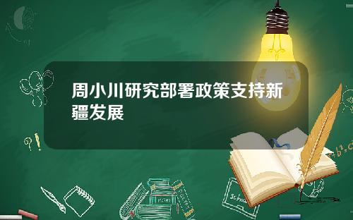 周小川研究部署政策支持新疆发展