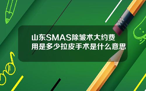 山东SMAS除皱术大约费用是多少拉皮手术是什么意思