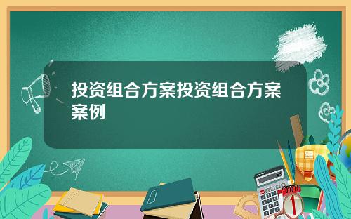 投资组合方案投资组合方案案例