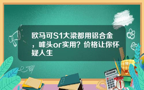 欧马可S1大梁都用铝合金，噱头or实用？价格让你怀疑人生