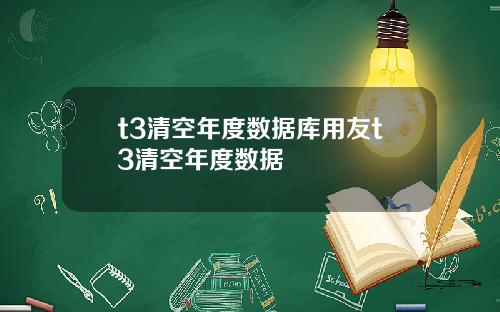 t3清空年度数据库用友t3清空年度数据