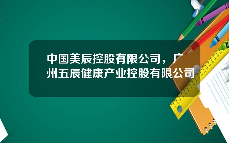 中国美辰控股有限公司，广州五辰健康产业控股有限公司