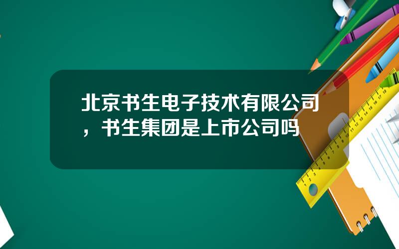 北京书生电子技术有限公司，书生集团是上市公司吗