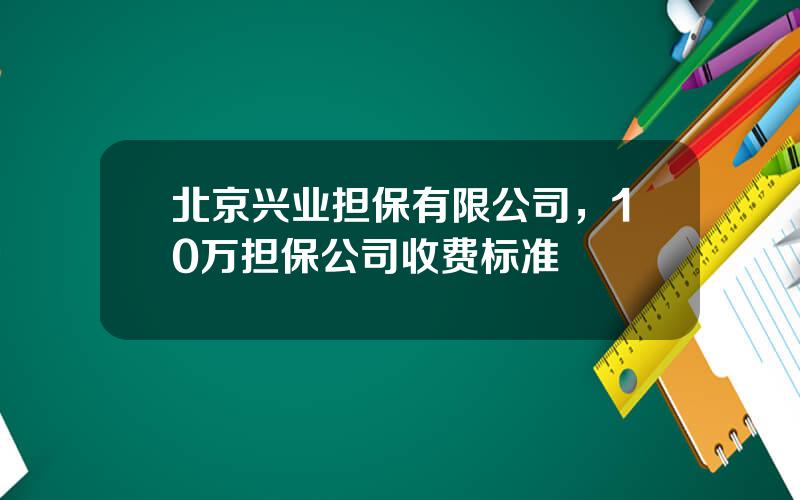 北京兴业担保有限公司，10万担保公司收费标准