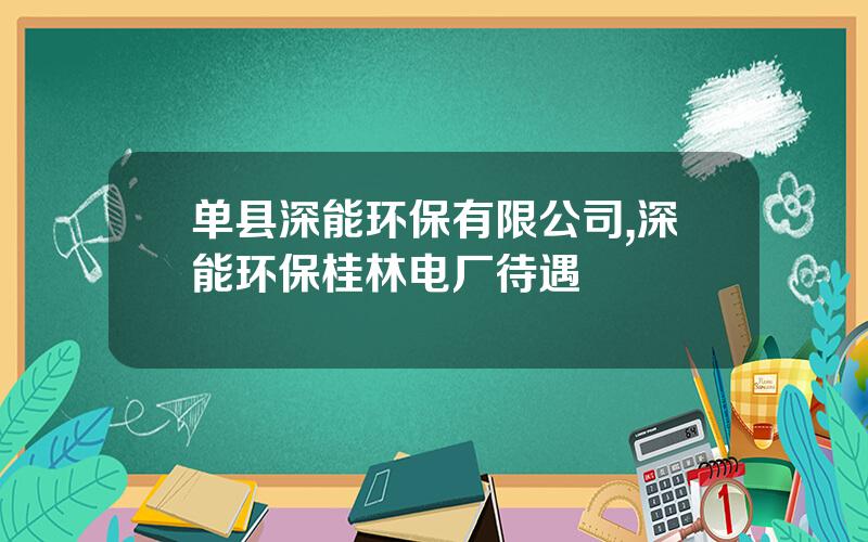 单县深能环保有限公司,深能环保桂林电厂待遇 单县深能环保有限公司,深能环保桂林电厂待遇