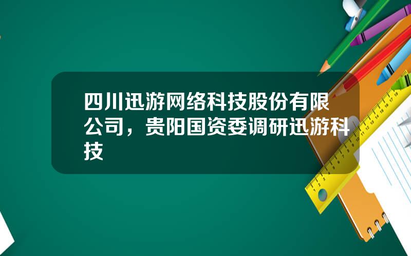 四川迅游网络科技股份有限公司，贵阳国资委调研迅游科技