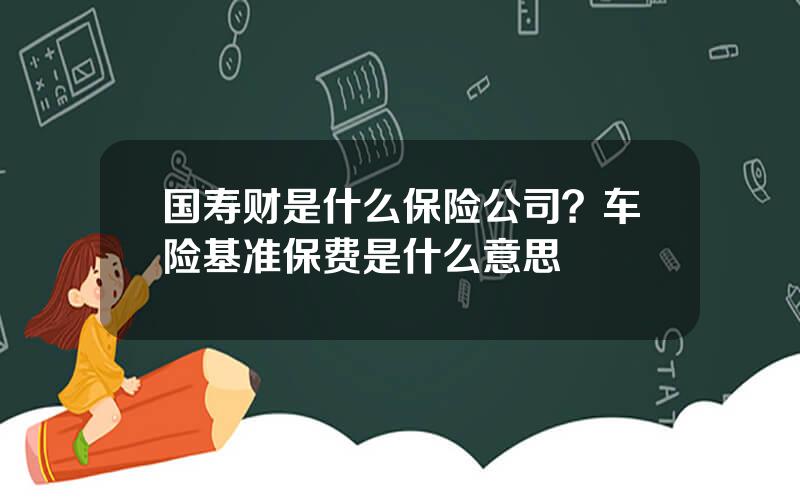 国寿财是什么保险公司？车险基准保费是什么意思