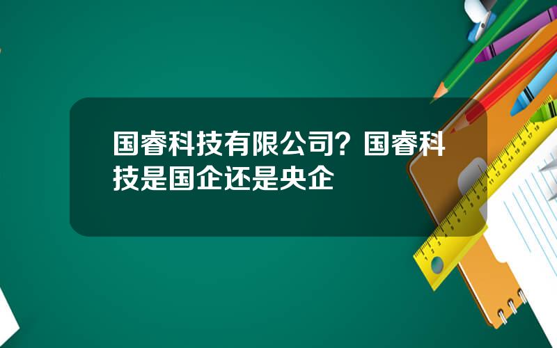 国睿科技有限公司？国睿科技是国企还是央企