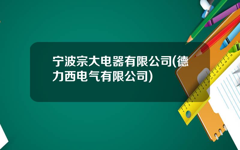 宁波宗大电器有限公司(德力西电气有限公司)