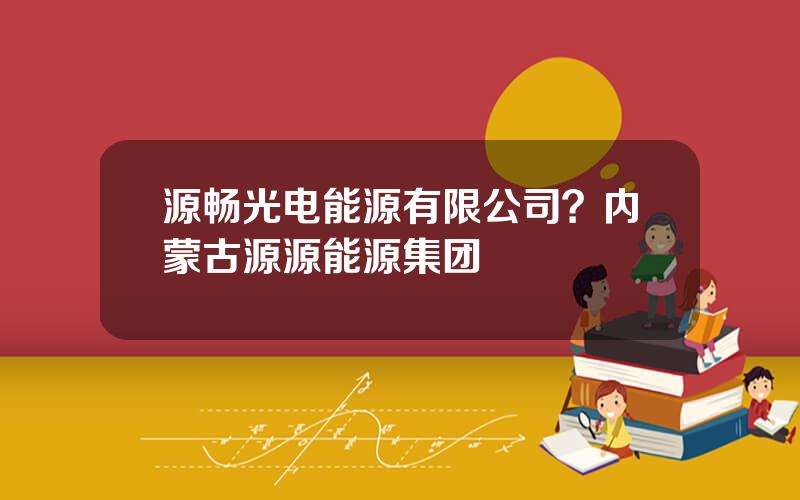 源畅光电能源有限公司？内蒙古源源能源集团